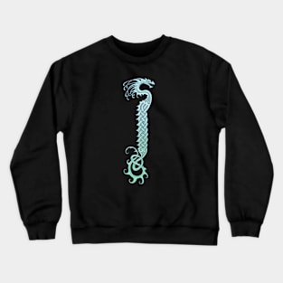 Celtic Serpent - Teal Crewneck Sweatshirt